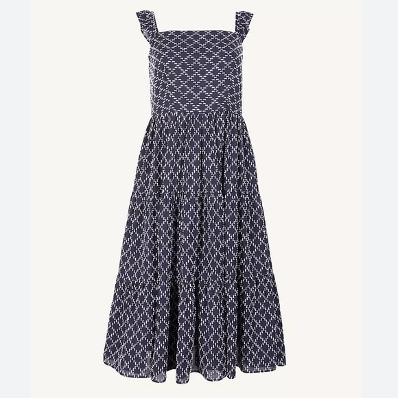 Ann Taylor Dresses & Skirts - Ann Taylor Lattice Ruffle Tiered Midi Dress
